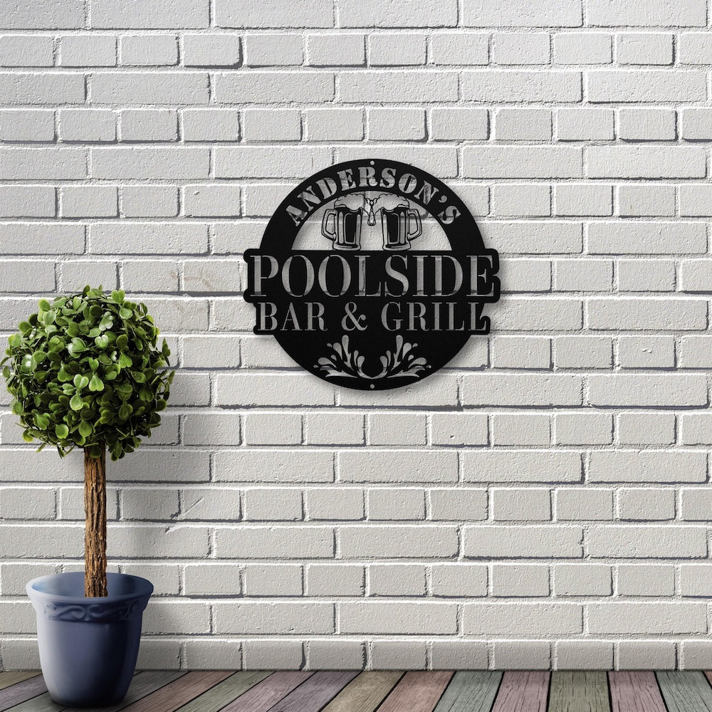 Custom Pool Bar Metal Sign