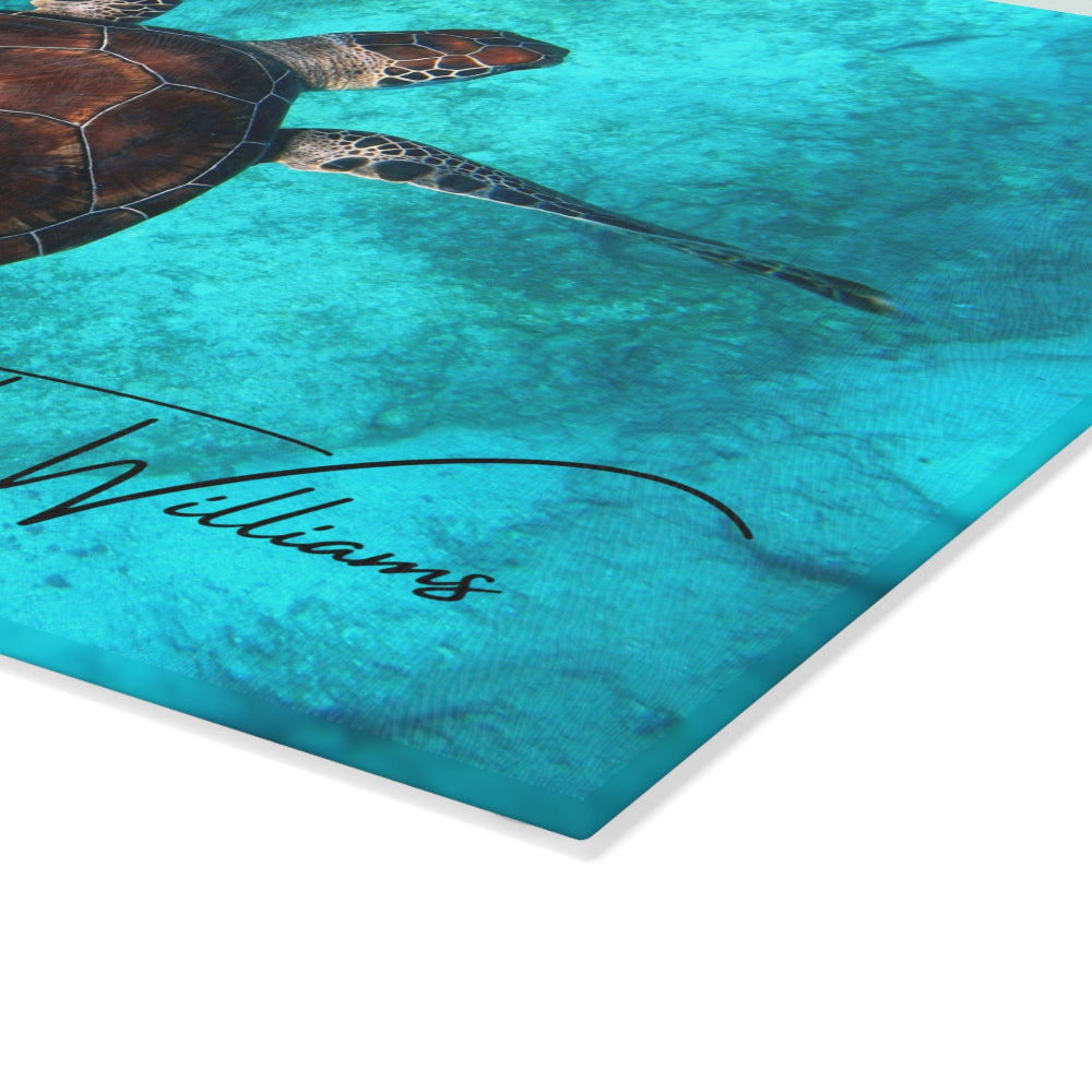 Sea Turtle Glass Cutting Board