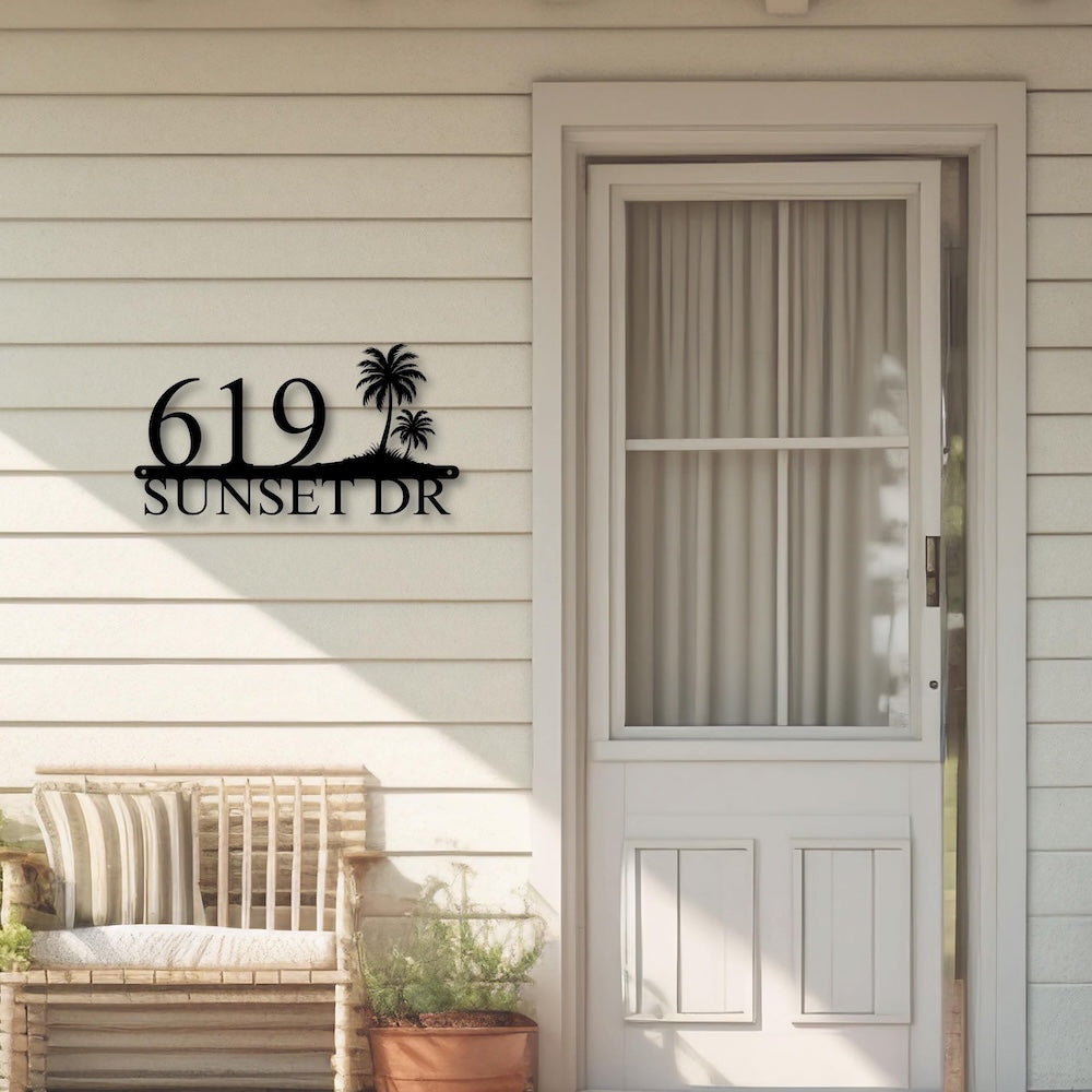 Beach House Address Sign