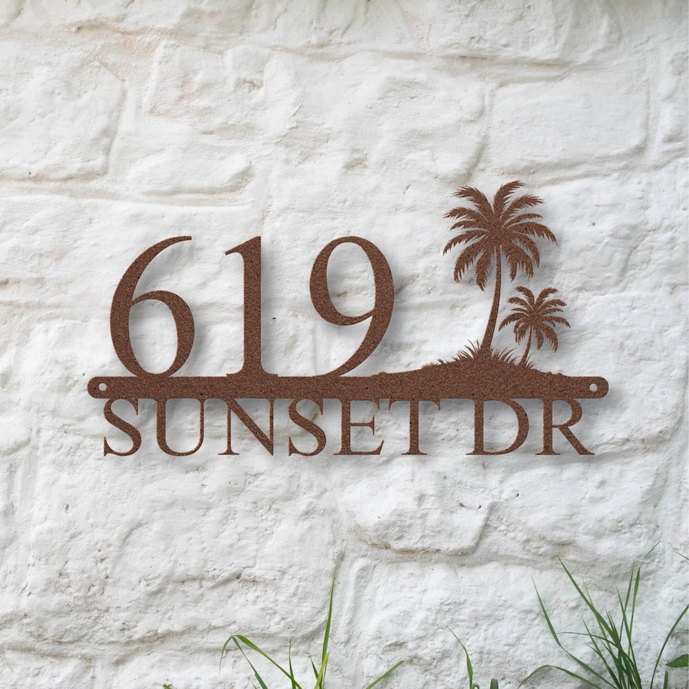 Beach House Address Sign