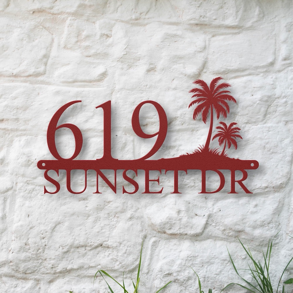Beach House Address Sign