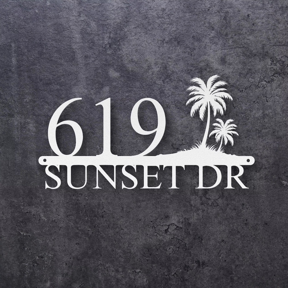 Beach House Address Sign