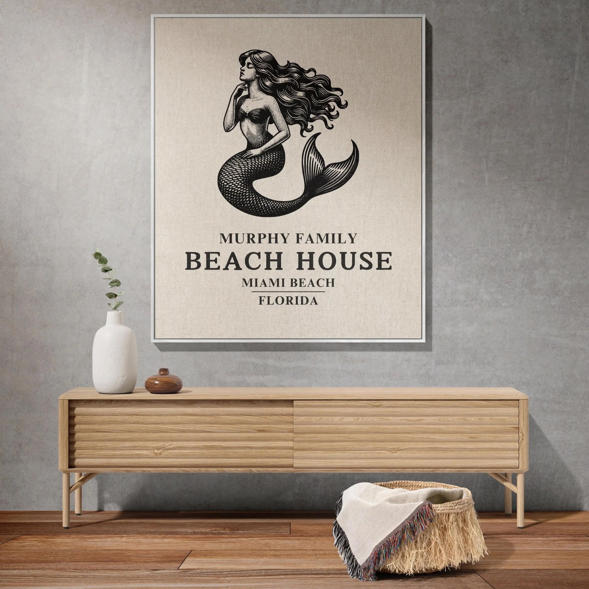 Custom Beach House Woven Blanket
