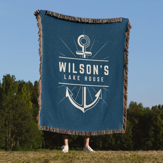 Custom Coastal Woven Blanket
