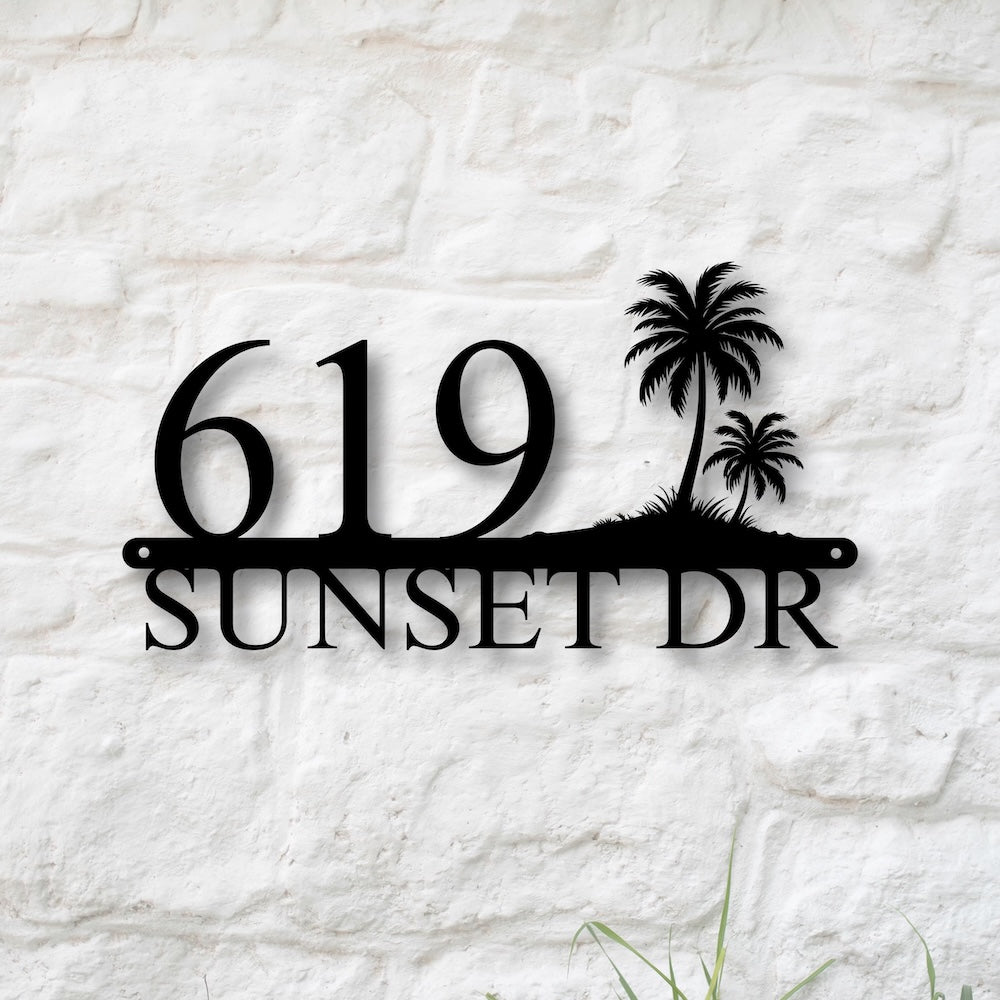 Beach House Address Sign